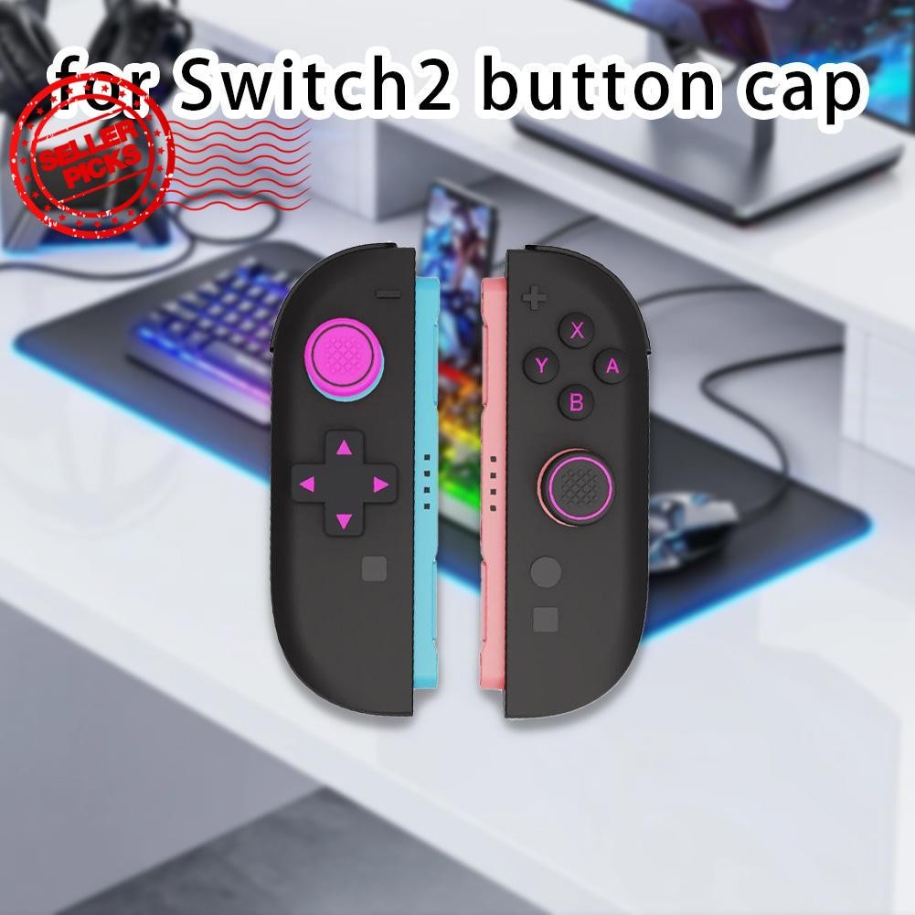 ซิลิโคนนุ่ม D-pad Cross ปุ่ม Abxy สติกเกอร์ผิวสําหรับ Nintendo Switch 2 Joy-con Thumb Q3e1
