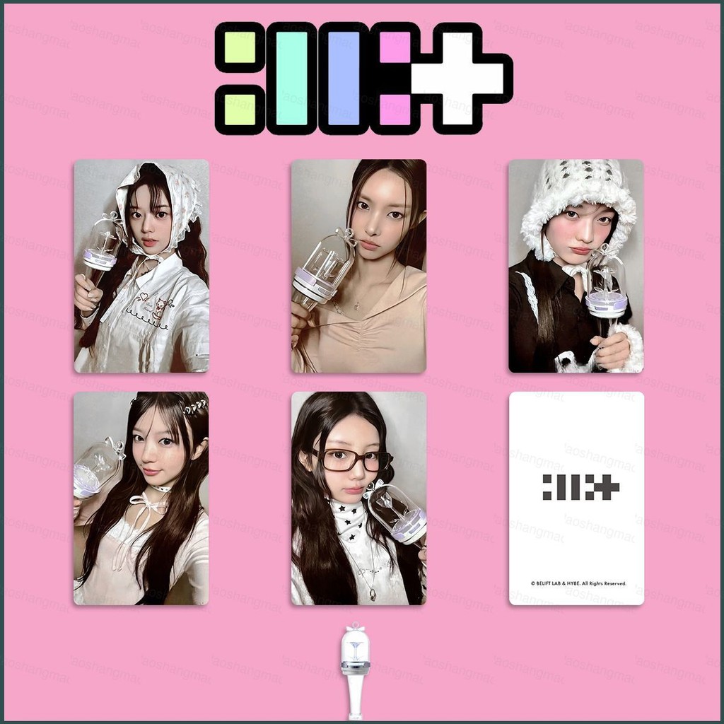 5 ชิ้น/เซ็ต ILLIT MOKA LOMO การ์ดสนับสนุน Lightstick โปสการ์ดคอลเลกชันดาว Periphery