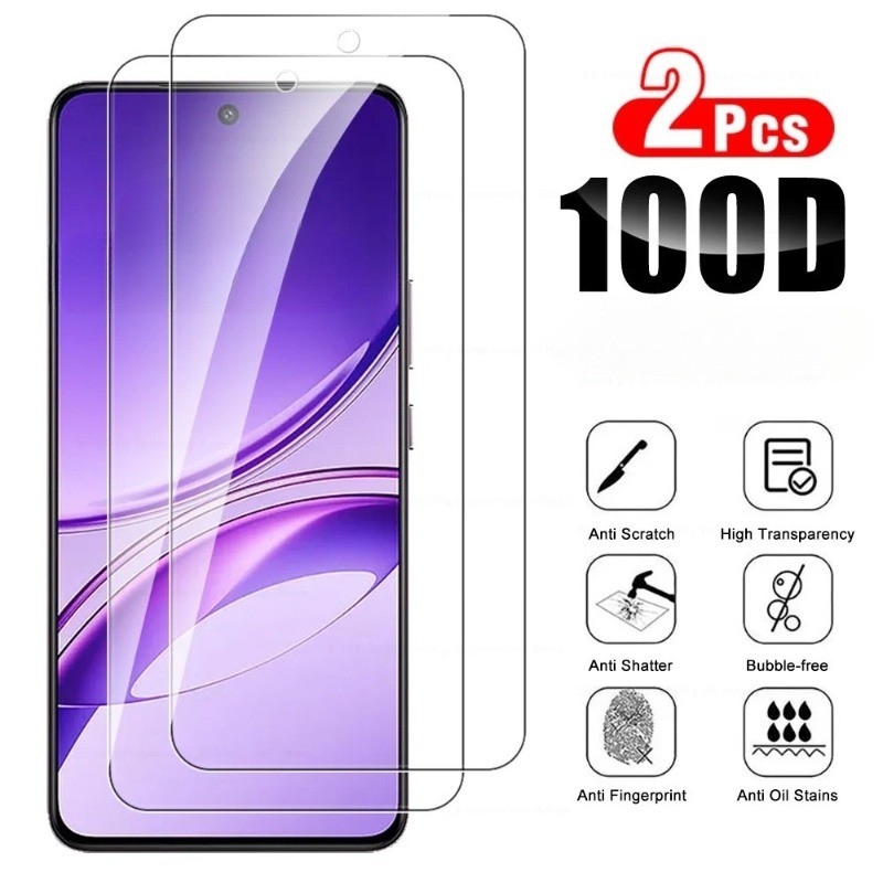 2PCS Full กระจกนิรภัยสีดําขอบฟิล์มสําหรับ HMD XR21 Vibe Skyline Ridge Pulse + Pro Key Hyper Fusion C