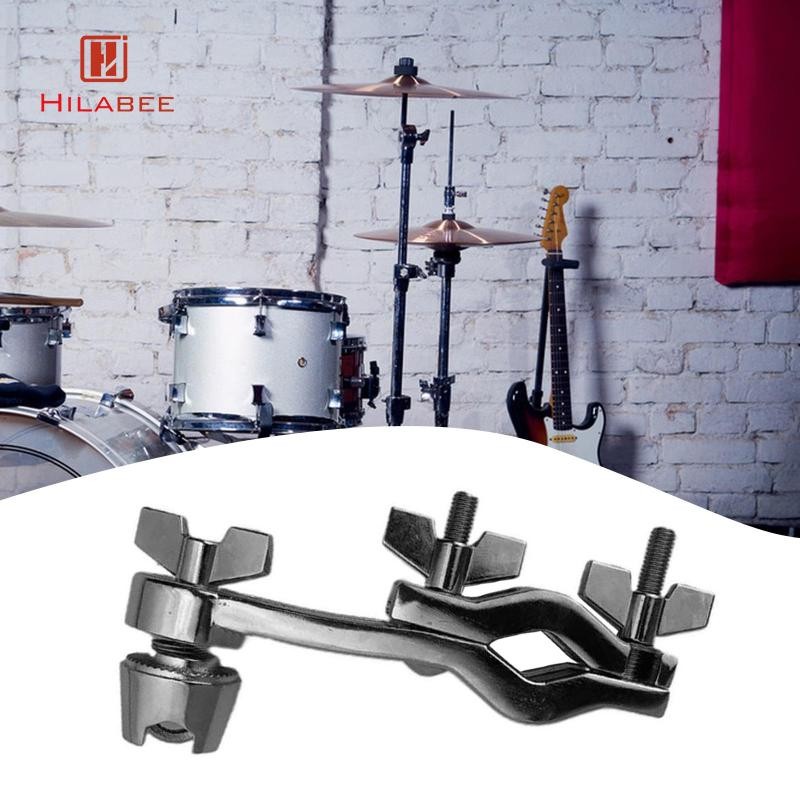 [hilabee] Cymbal Extension Mount Clamp Attachment Drum Parts Drum Extension Cymbal Stand Holder Clamp for Music Instrument Accessories