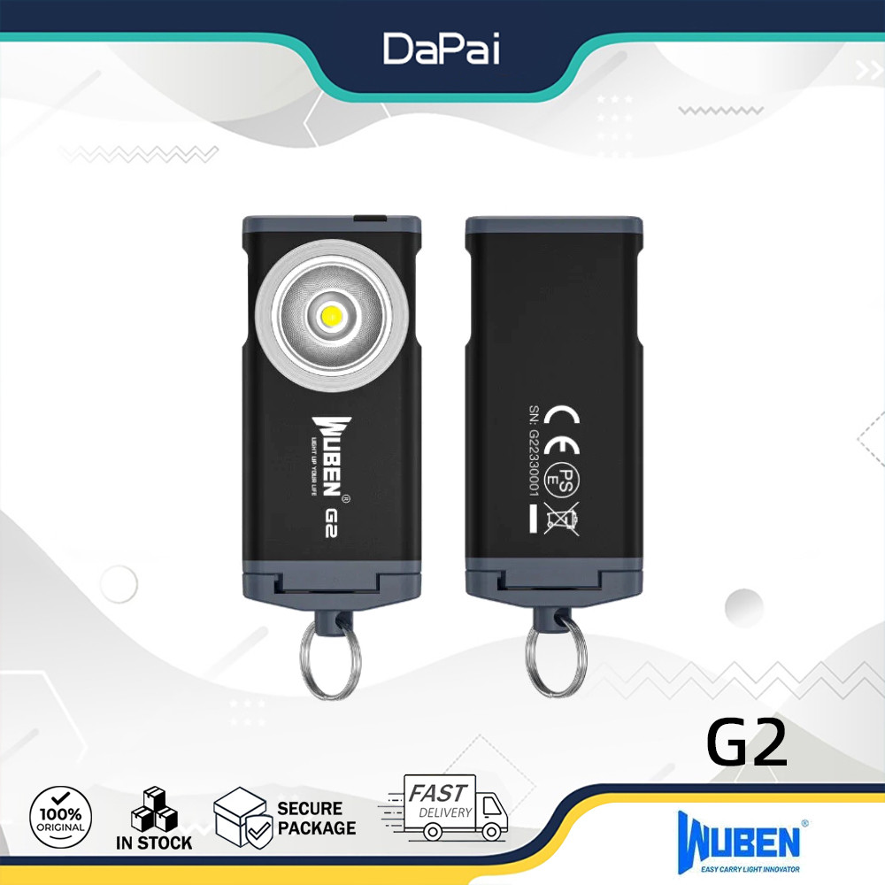 WUBEN G2 Mini EDC พวงกุญแจไฟฉาย 500 Lumens ทนน้ำ มีหางแม่เหล็ก สำหรับการเดินป่าและกิจกรรมกลางแจ้ง