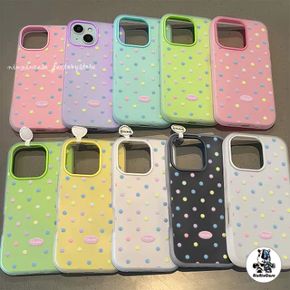 จุดสีเคสโทรศัพท์สําหรับ For iPhone 11ProMax 12Pro 13 14 15Pro Max 16Plus 13 11 16Pro เคส หญิงคนรักเพื่อนฝาครอบโทรศัพท์