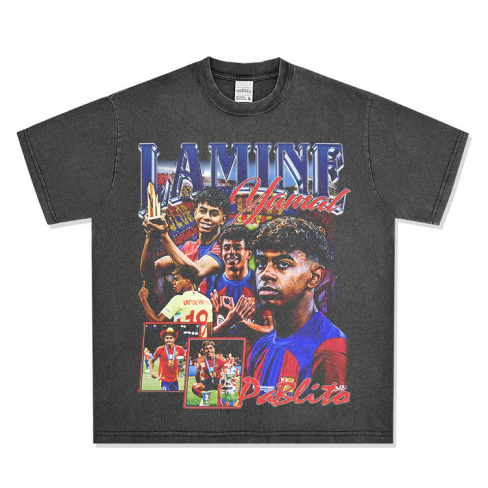 เสื้อยืดล้างโอเวอร์ไซส์ Lamine Yamal