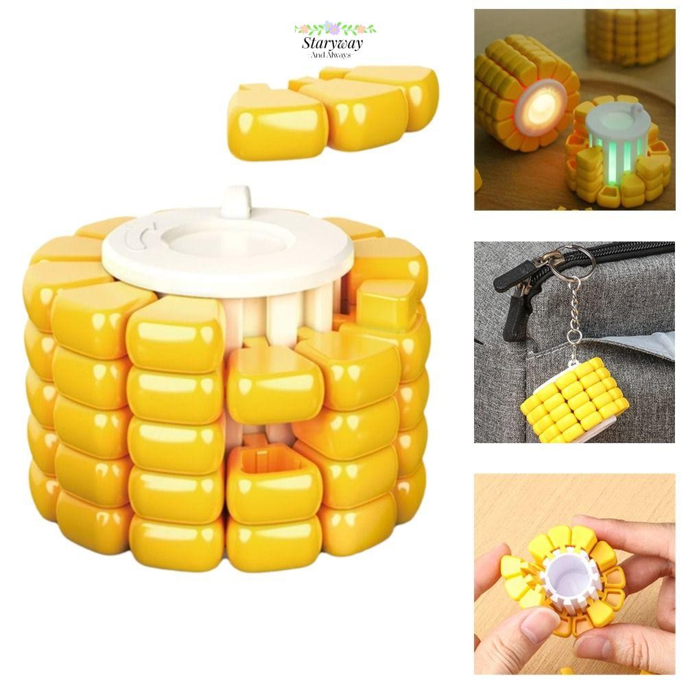 จี้ปริศนา STARYSWAY การเปลี่ยนแปลงหลายแสง DIY ประกอบปริศนา, ของเล่นเสริมพัฒนาการความเครียดบรรเทาข้าวโพด Magic Cube ผู้ใหญ่เด็ก