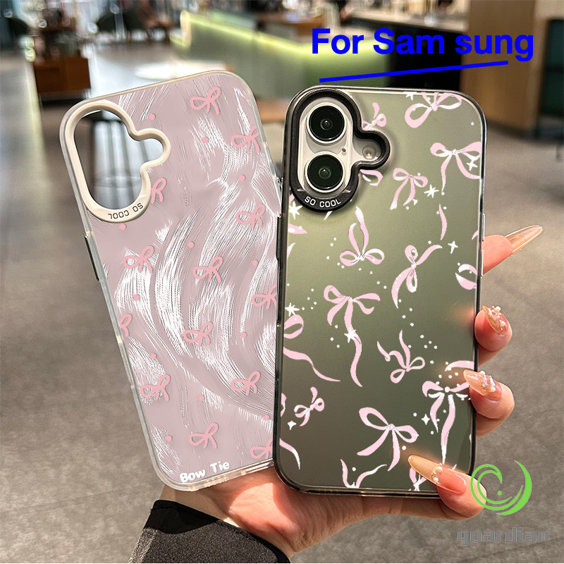 สำหรับ Samsung เคส A06 A16 4G 5G A12 โบว์จากสายผ้าแดง M12 A04s A13 5G A25 A12 A03 A02s A05 A06 A14 M12 A30s A04s A50