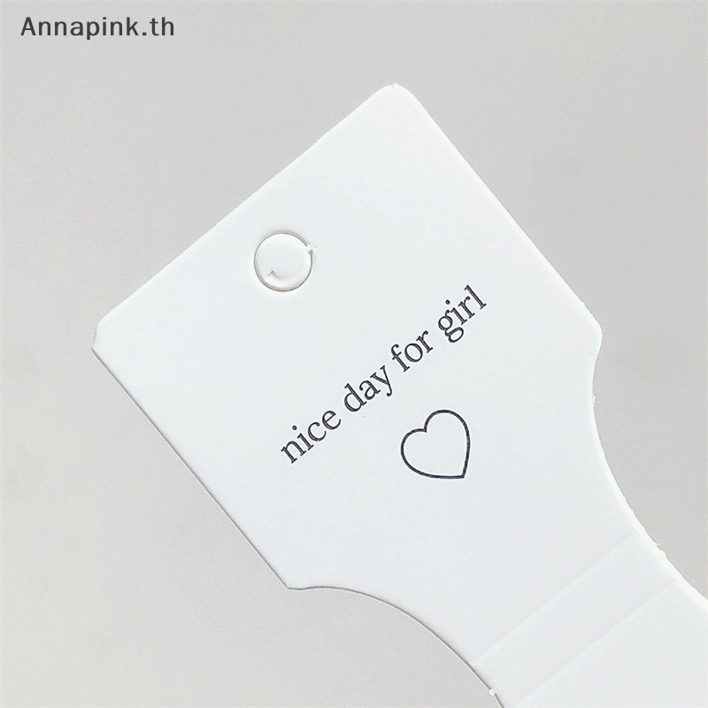 Annapink.th 50 ชิ้นครึ่งพับการ์ดอุปกรณ์เสริมผมกระดาษแข็งแสดงป้ายการ์ดเชือกผมบรรจุภัณฑ์แท็กการ์ดป้ายกระดาษแข็ง EN - รูปที่ 2