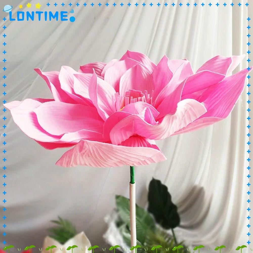 Lontime จําลองดอกบัว, แฟชั่น 40/50 ซม. PE ดอกบัวยักษ์, ศิลปะตกแต่งตกแต่งบ้านประดิษฐ์แสดงโฟมขนาดใหญ่ดอกไม้ปลอม