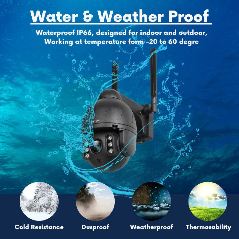 อัดเสียงได้ DKView กล้องสีกลางคืนไร้สายหมุนได้ซูมได้ 5 ล้านพิกเซล(บันทึกเสียง-คุยโต้ตอบได้)
