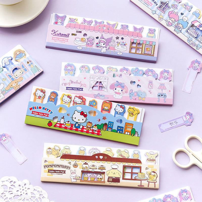 120 ชิ้น Sanrio Index Note Pad Sticky Notes Mini Bookmark Post-it Notes