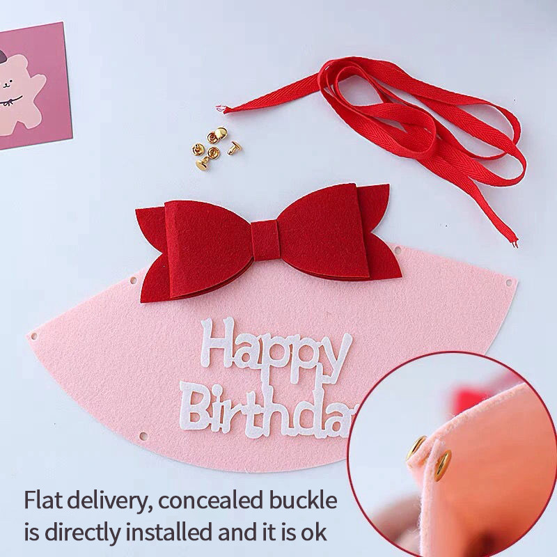 หมวกวันเกิด Happy Birthday ตัวอักษร ของตกแต่งวันเกิดเด็ก อุปกรณ์ตกแต่งเค้ก - รูปที่ 6