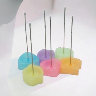 เหล็กเสียบบิล ฐานสีหวานพาสเทล ยกโหล (12 ชิ้น)