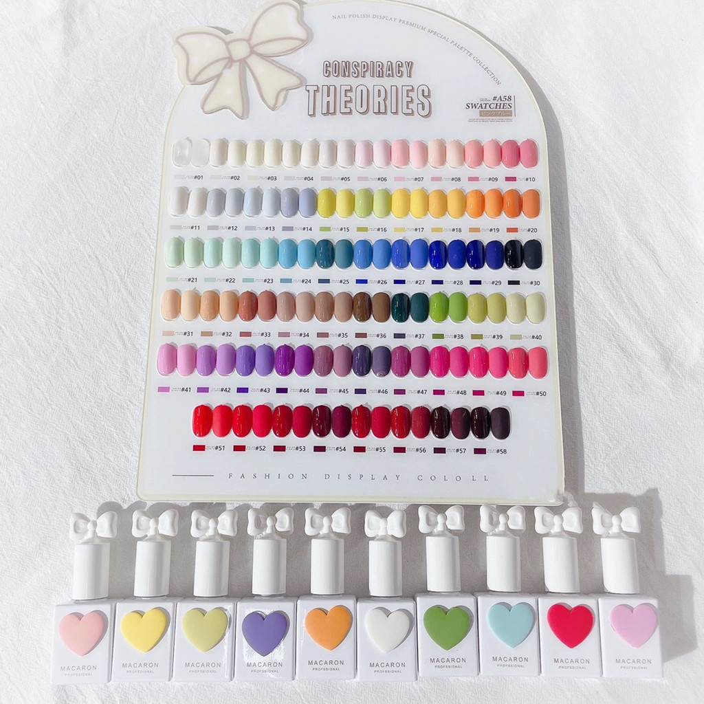 【พร้อมส่ง】แบบแยกขวด Sansu (1-58) Set Macaron 58 สี ยาทาเล็บ สีเจล เล็บเจล