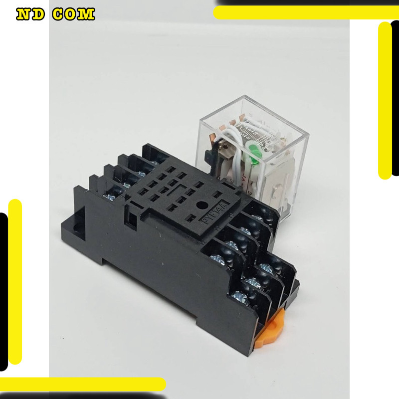 สุดคุ้ม! รีเลย์ ซ๊อคเก็ต RELAY my2 my2n  my4n my2n+socket my4n+socket DC12v DC24v AC220v