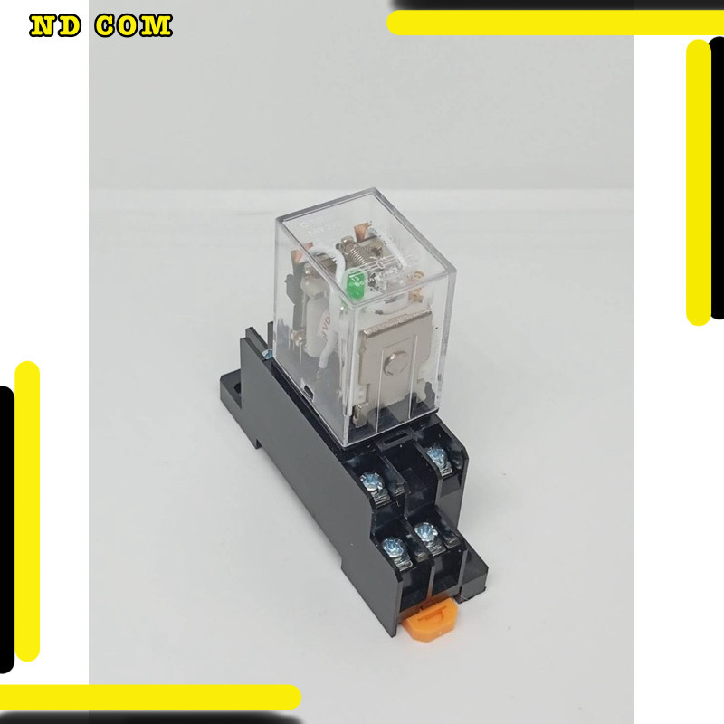 สุดคุ้ม! รีเลย์ ซ๊อคเก็ต RELAY my2 my2n  my4n my2n+socket my4n+socket DC12v DC24v AC220v
