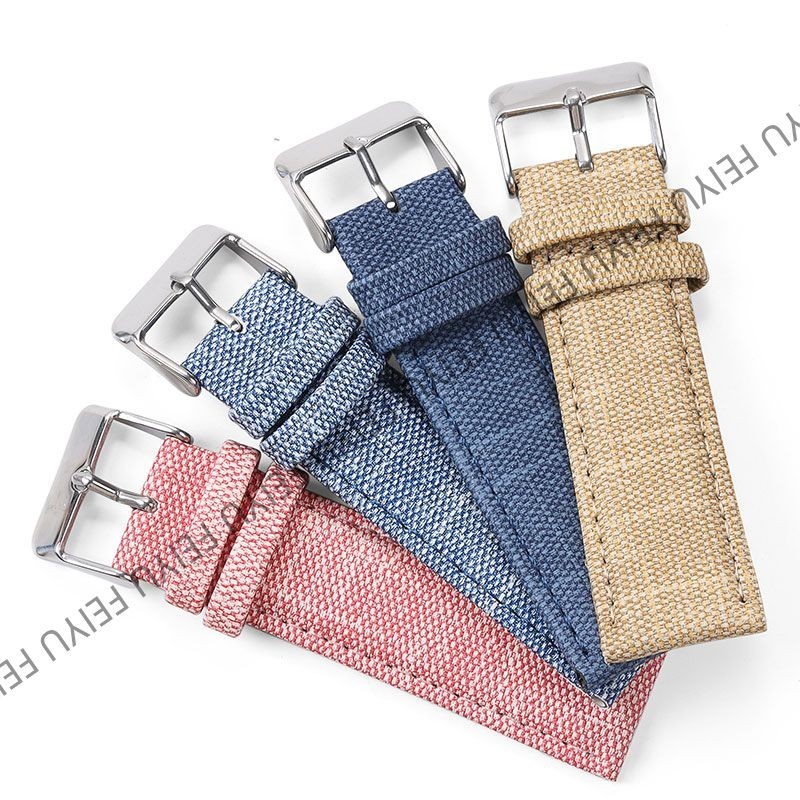 เร็ว การส่งสินค้า ผ้ายีนส์ ผ้าใบสายนาฬิกาไนล่อนวงสร้อยข้อมือหนังนิ่ม10มิลลิเมตร12มิลลิเมตร14มิลลิเมตร16มิลลิเมตร18มิลลิเมตร20มิลลิเมตร22มิลลิเมตรกีฬาสายนาฬิกาข้อมือสานเข็มขัดผู