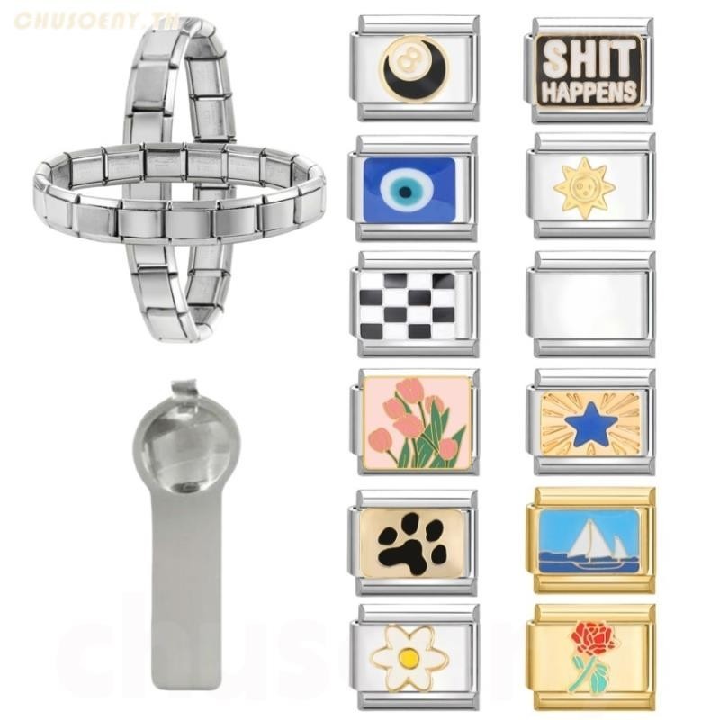 อิตาเลี่ยน Charm Links สําหรับสร้อยข้อมือใหม่แฟชั่นเพื่อนครอบครัว DIY โมดูลสร้อยข้อมือ Charm อิตาเลี่ยน Links Fit 9 มม.เครื่องประดับสแตนเลส DIY ทํา
