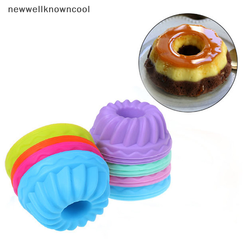 ใหม่wellknowncool 12 ชิ้น/เซ็ต Baking Jelly Mould ซิลิโคนพุดดิ้ง Cupcake มัฟฟินแม่พิมพ์โดนัท AKD