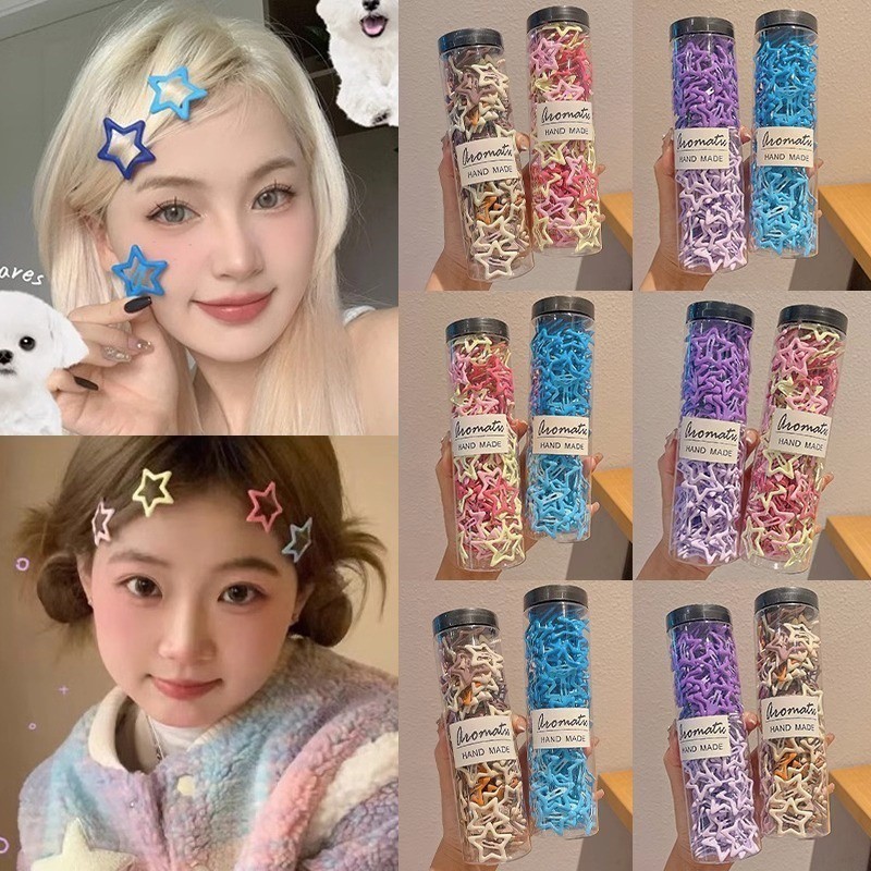 (Bottled) เกาหลีสีสัน Y2k Star กิ๊บติดผมชุดผู้หญิง Bangs Bb คลิปน่ารักเด็กทารกผม Pins