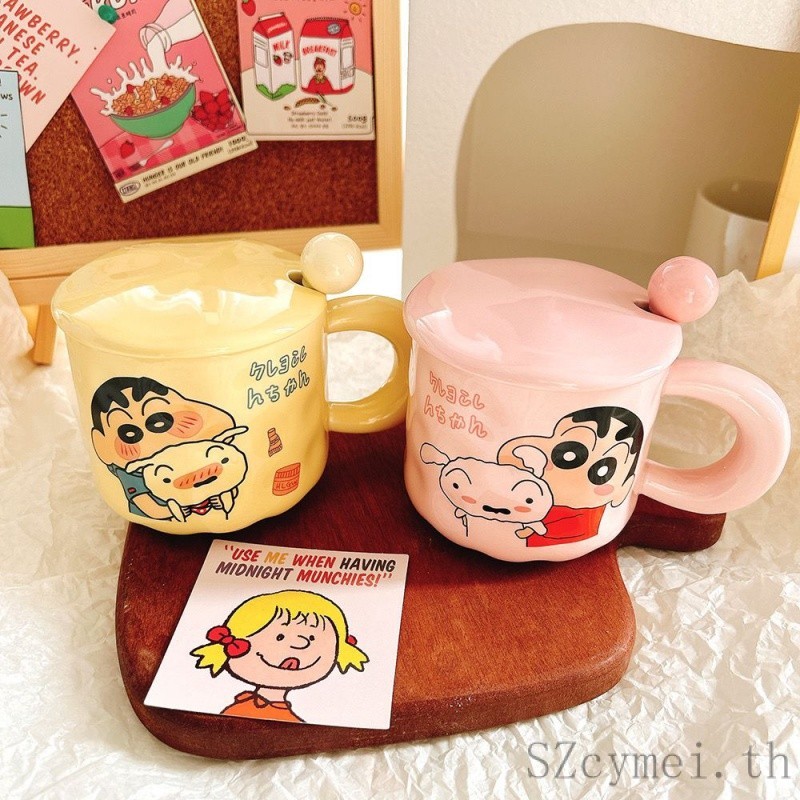 【พร้อมส่ง】แก้วชินจัง/ถ้วยเซรามิค/shinchan พิมพ์ลายการ์ตูน ถ้วยเหมาะสำหรับดื่มกาแฟและนมเหมาะสำหรับนักเรียนและคู่รัก