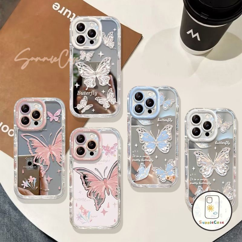 ย้อนยุค ความฝันผีเสื้อเย็นการ์ตูนดูเดิล เคส IPhone 17 16 7Plus 13 14 11 15 12 Pro Max 14 7 15 8Plus XR XS X Max SE 2020