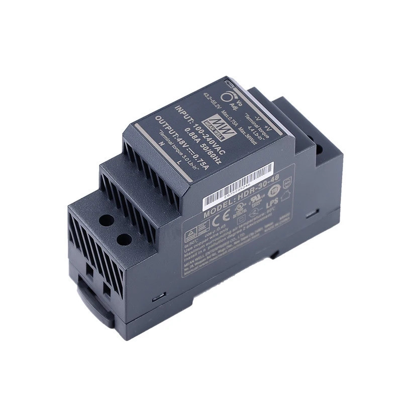 Original Mean Well HDR-30-48 DC 48V 0.75A 36W meanwell Ultra Slim Step Shape DIN Rail Power Supply