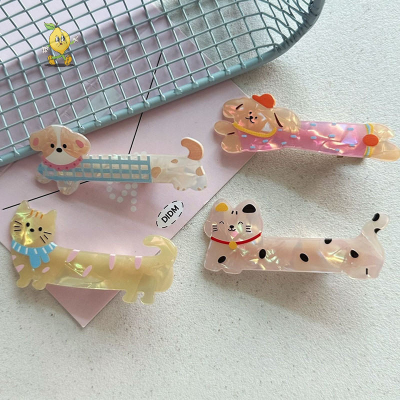 [mozh] Kawaii การ์ตูนสุนัขกิ๊บอะคริลิคสัตว์น่ารักแมว Duckbill กิ๊บติดผมด้านข้าง Bangs คลิป Headdress เครื่องประดับผมหวานของขวัญ [TH]