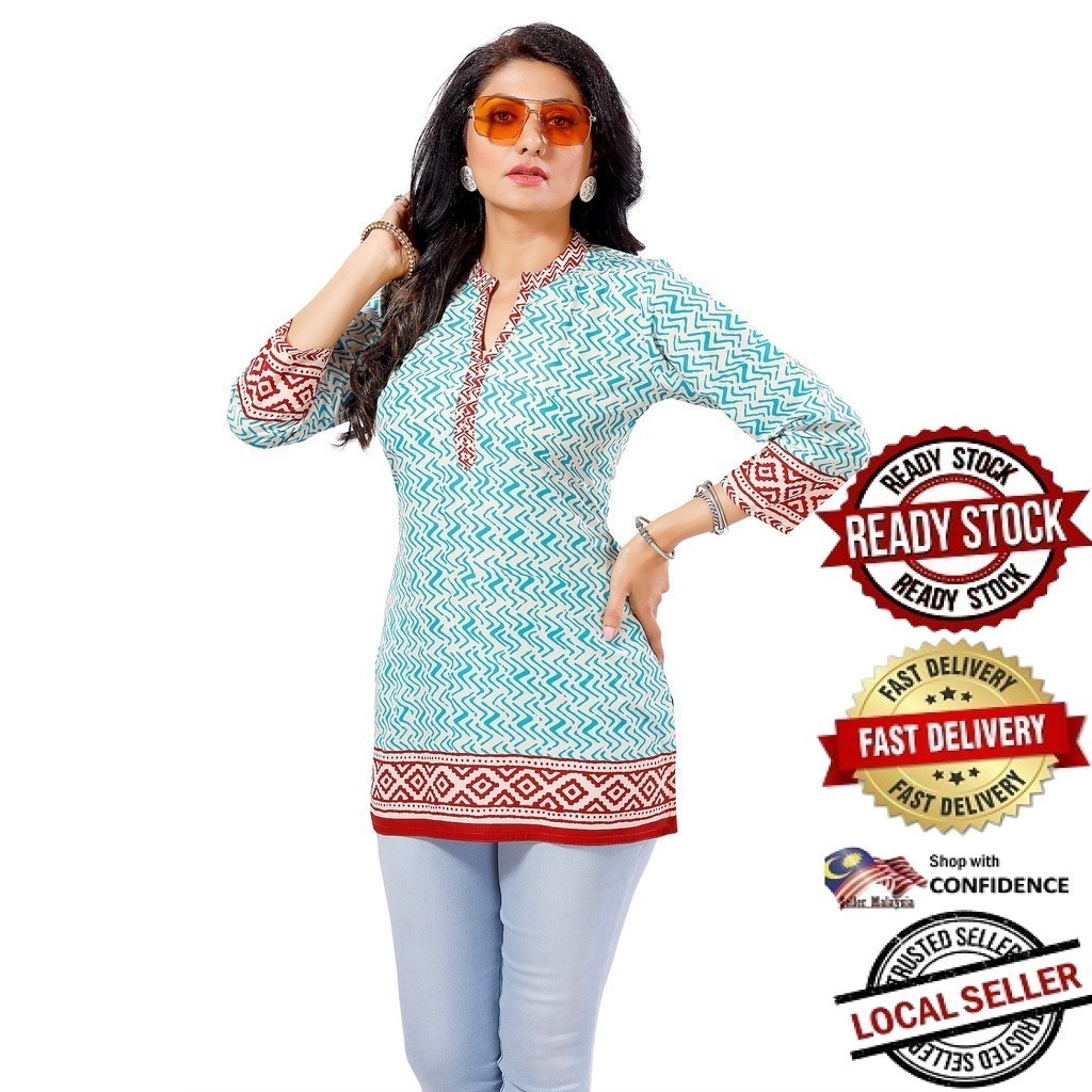 Kurti ผู้หญิงอินเดียออกแบบใหม่ kurti ชุด kurti plus size kurti มุสลิม kurti ชุดพร้อมกางเกง kurti top