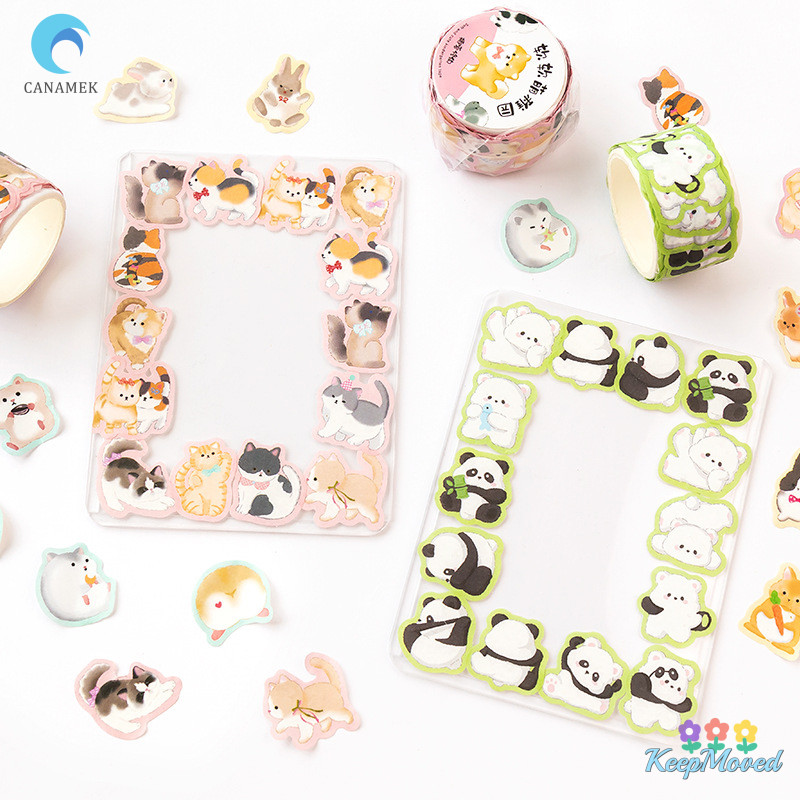 ผู้รักษาประตู 100แผ่นการ์ตูนกราฟฟิตีสัตว์เล็กตกแต่งเทปสร้างสรรค์บัญชีมือภาพตัดปะวัสดุสติกเกอร์ม้วนโรงเรียนเครื่องเขียนใหม่