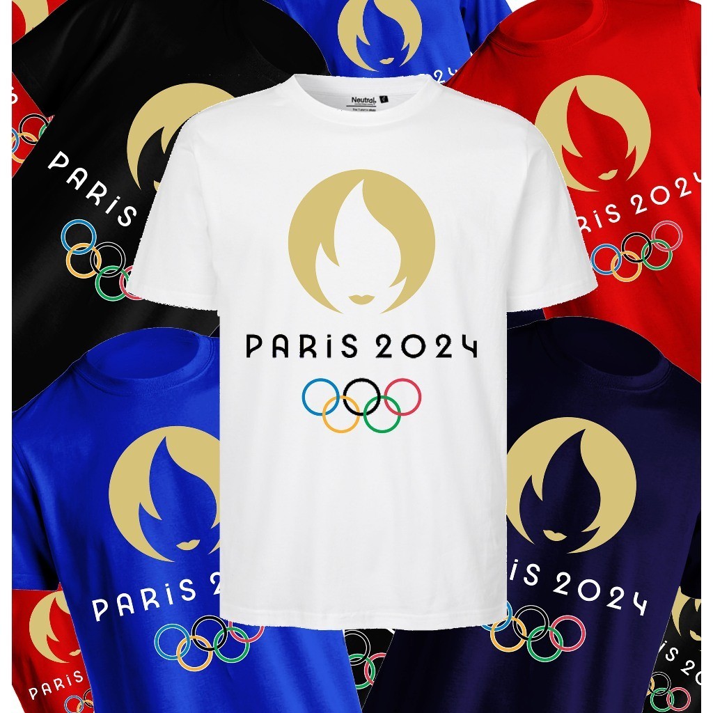 2024 เสื้อยืด Paris Olympic Baju Sports France Malaysia Sukan All Matching Cotton T Shirt
