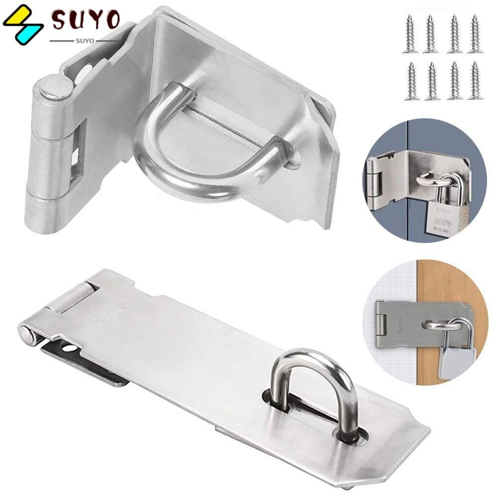 Suyo ล็อคเข็มกลัดประตู, มุมขวาขโมย-การพิสูจน์ กุญแจ Hasp, สแตนเลสที่ใช้งานได้จริง 90 องศาหัวเข็มขัดประตูในครัวเรือน