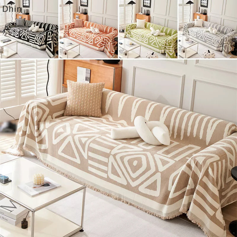 [Dhin] ผ้าห่มโซฟาโบฮีเมีย Chenille ผ้าโซฟา Four Seasons Universal sel โยนผ้าห่ม Anti-cat Scratch ผ้าขนหนู Protector COD