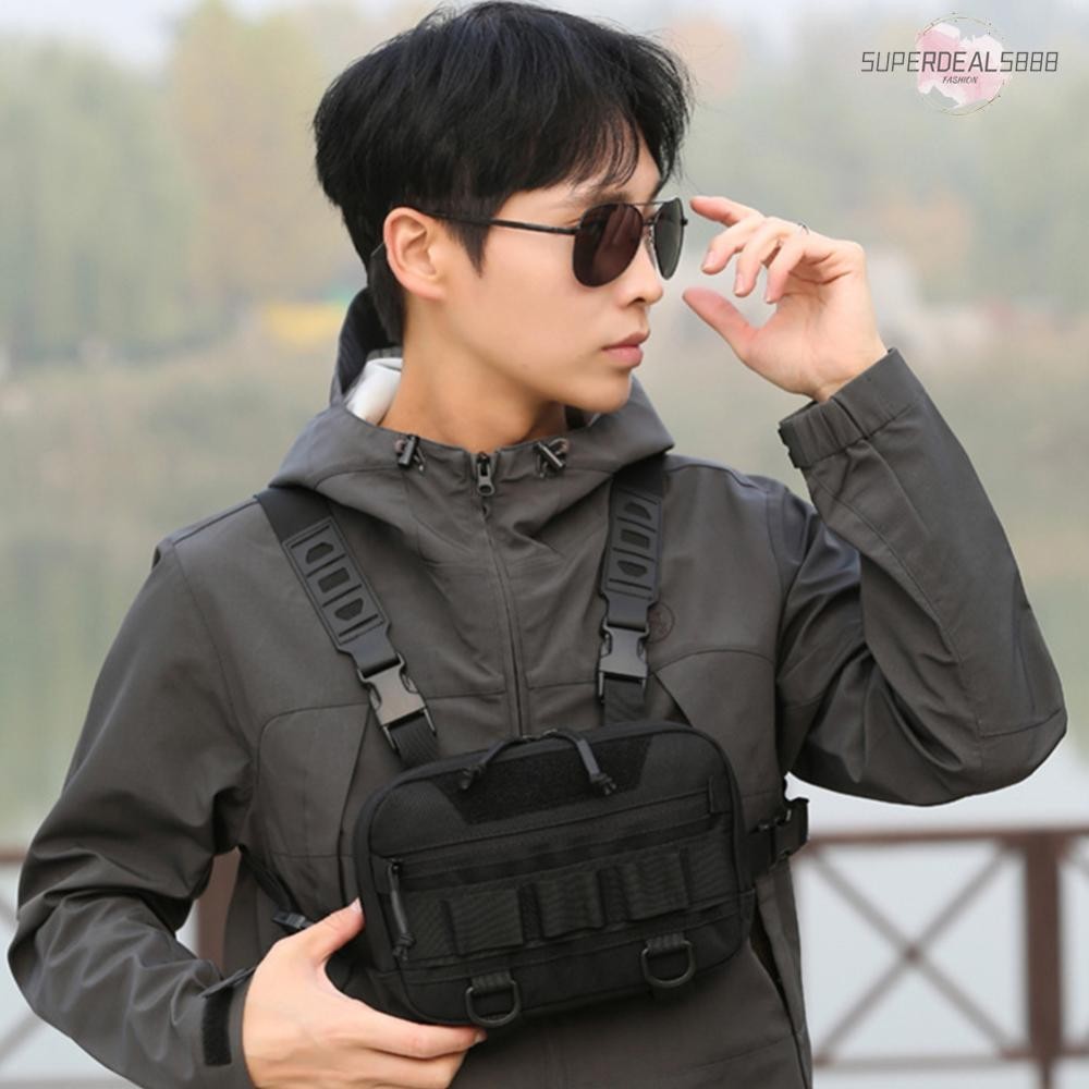 Climbing Camping Backpack กระเป๋าเป้เสื้อกั๊กเดินทางความจุขนาดใหญ่สําหรับกีฬากลางแจ้ง [SuperDeals888.th]