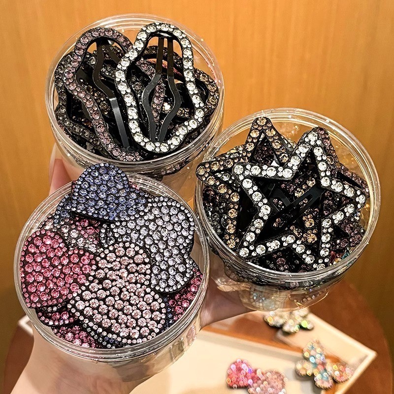 2ชิ้นชุดกิ๊บติดผมสําหรับผู้หญิงแฟชั่นเกาหลีใหม่อารมณ์ประกาย พลอยเทียม มุกเมฆดาวกิ๊บคลิปด้านข้างคลิปเรียบกิ๊บกิ๊บอุปกรณ์ผม