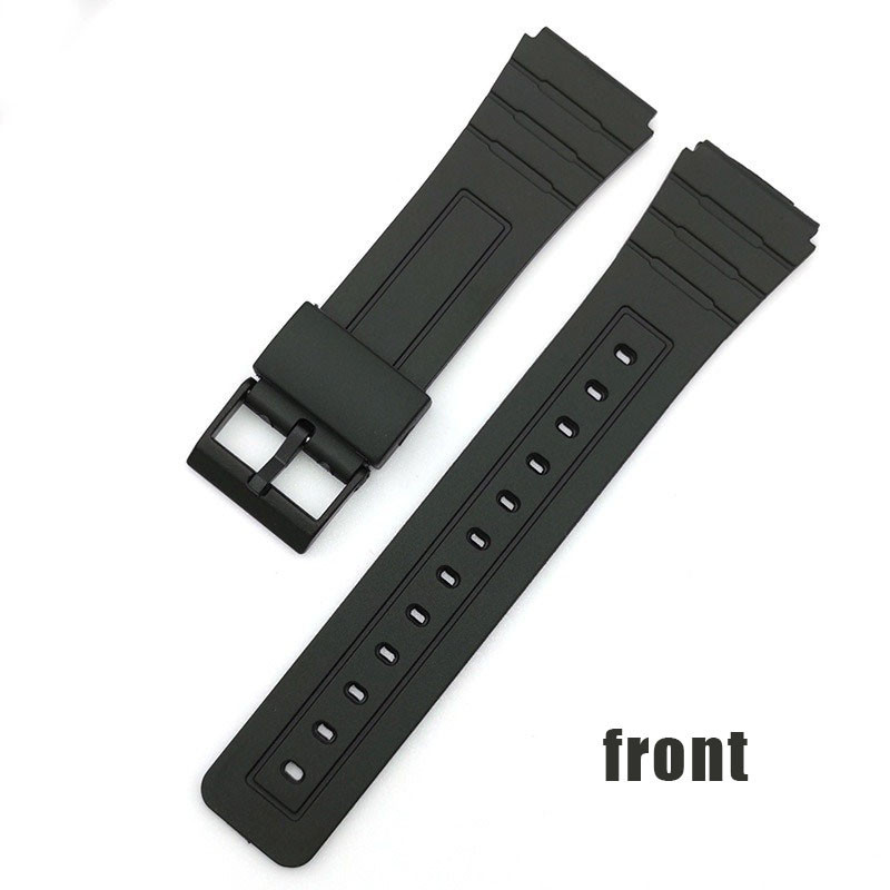 12/14/16/18/20/22 มม.สายนาฬิกาซิลิโคนสําหรับ Casio W800H กีฬายางนุ่ม Universal Wristbelt สําหรับ SGW400 F91W F84 F105/108/A158/168
