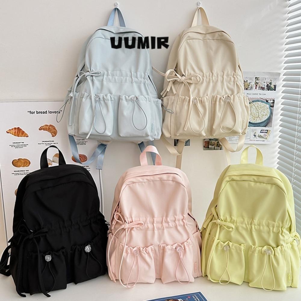UUMIR กระเป๋านักเรียนนักเรียน, กระเป๋าเป้สะพายหลังเด็กกันน้ําน้ําหนักเบา, กระเป๋า Tote ความจุขนาดใหญ่ไนลอนนักเรียน