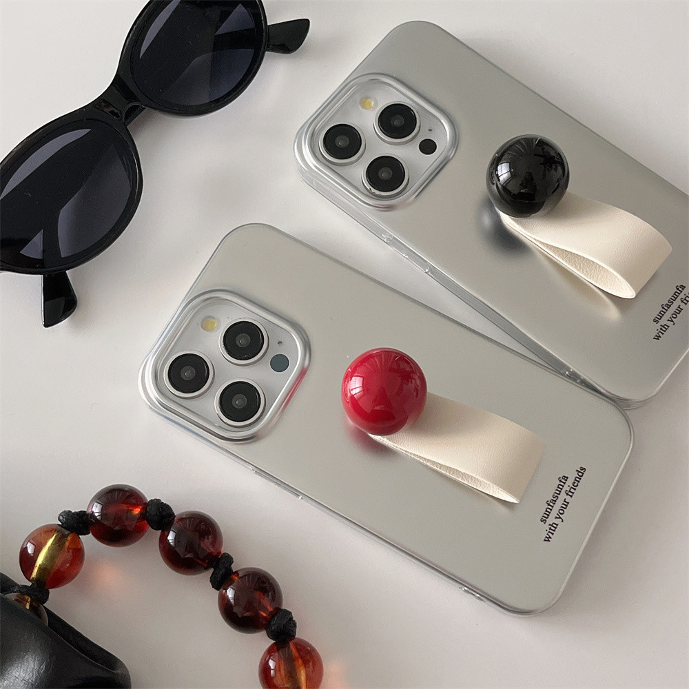 หรูหราชุบสีทึบเงินกรณีโทรศัพท์อ่อนสําหรับiphone 13 14 Pro Max 14 12 Pro 15 Pro Maxใหม่3Dหนังแหวนข้อมือAnti Fallซิลิโคนปก