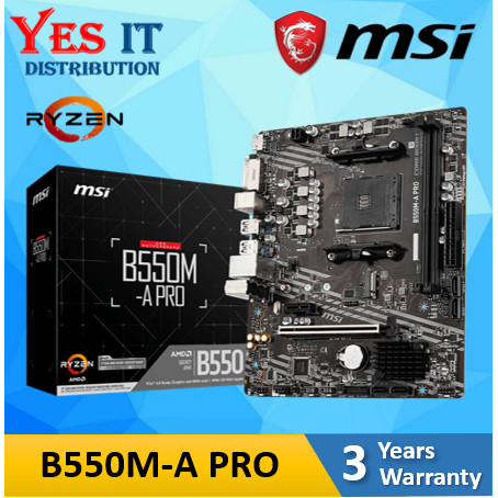 Msi B550M-A PRO ซ็อกเก็ต AMD AM4 M-ATX MOTHERBOARD