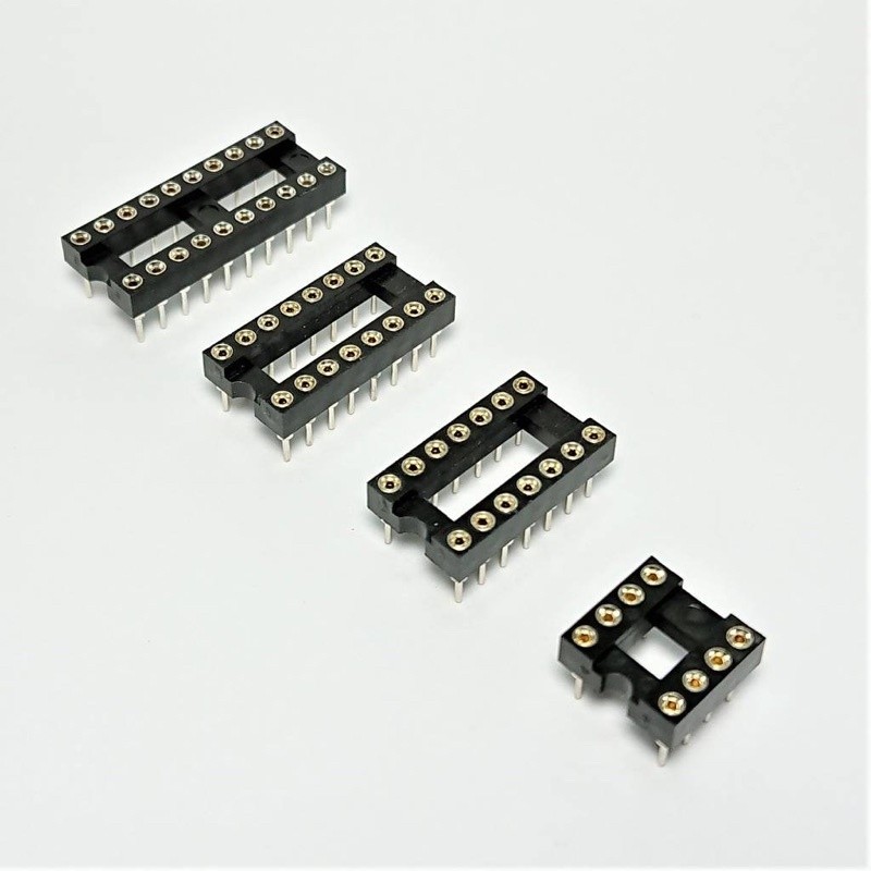 ใหม่ Socket IC ซ็อกเก็ตไอซี ขากลม 8 14 16 และ 20 ขา (ราคาต่อ 1 ชิ้น)
