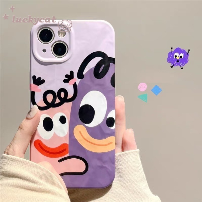 Iphone 15 14 13 12 11 Pro Max X Xr Xs Max 7 8 Plus SE2020 เคสโทรศัพท์การ์ตูนสนุกไส้กรอกปากเป่ามอนสเตอร์นุ่ม