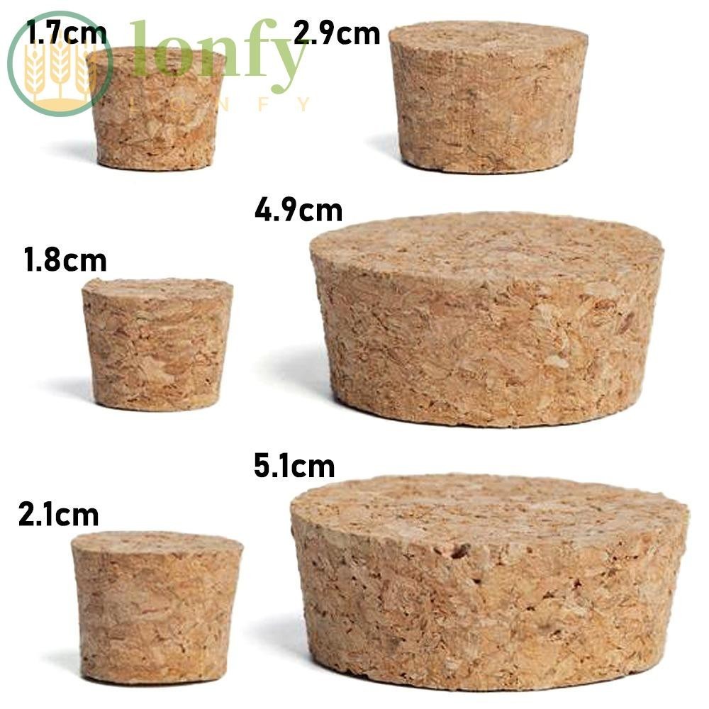Lonfy เรียวจุกปลั๊ก, DIY ปิดผนึกถ้วยไม้ไวน์ Corks,พุดดิ้งขวดตรงปิดผนึก Stopper Reusable ขวดเครื่องมืออุปกรณ์ครัว
