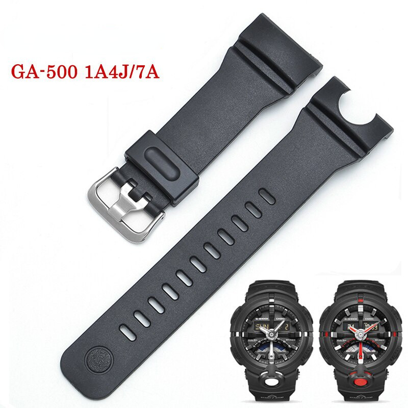 สายนาฬิกาซิลิโคนสําหรับ GA-500 1A4J 7A GA 500 สายนาฬิกาสําหรับชายยางนาฬิกาผู้หญิงสายรัดข้อมือสร้อยข้