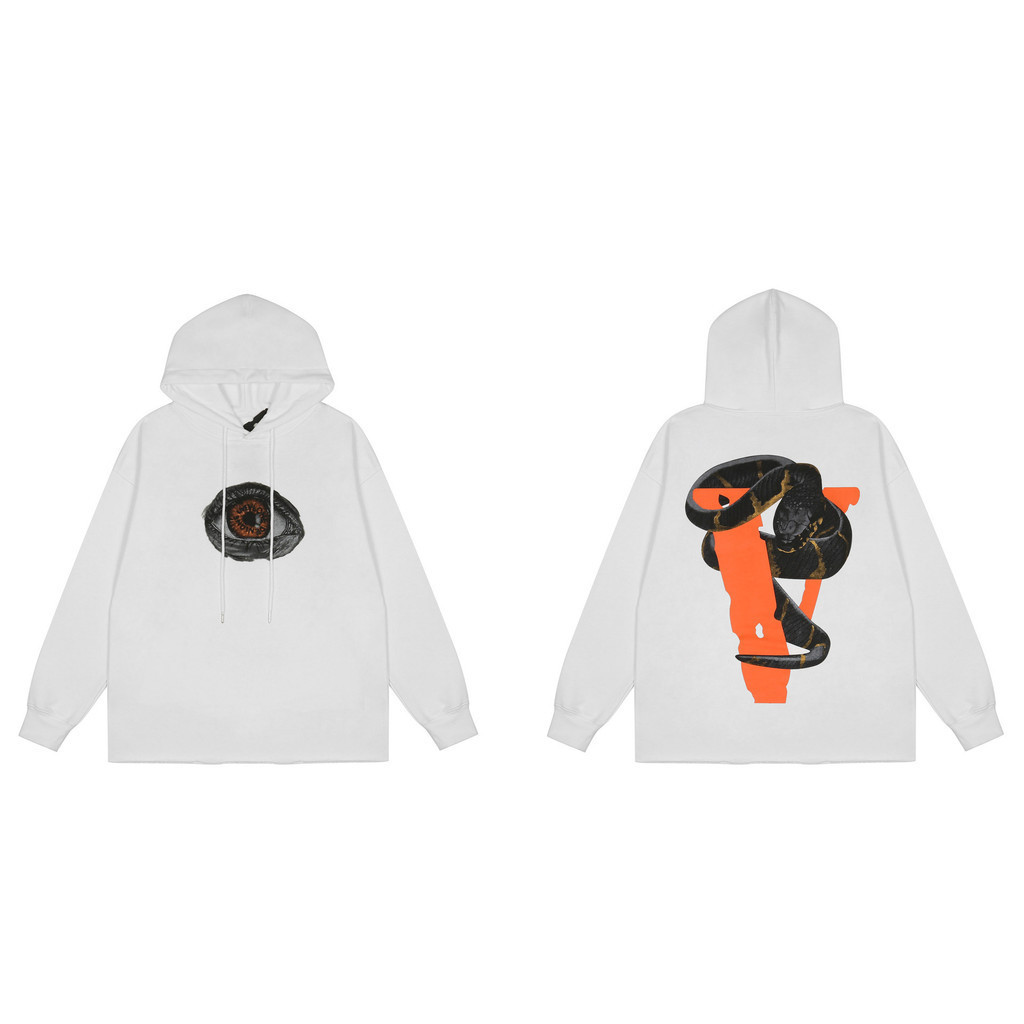 พิมพ์แบบอนาคอนด้า/Vlone/เสื้อฮู้ดพิมพ์ใหม่ผ้าฝ้าย 100 %/ผ่อนคลาย และผ่อนคลาย(M-3XL)