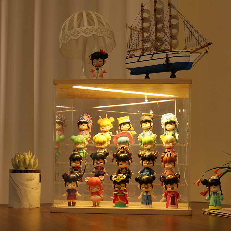 กล่องโมเดล Labubu/Upsetduck/Pop MART กล่องอะคริลิค พร้อมไฟประดับ กล่องโมเดลสี กล่องอคริลิค กล่องใส่ตุ๊กตา - รูปที่ 3
