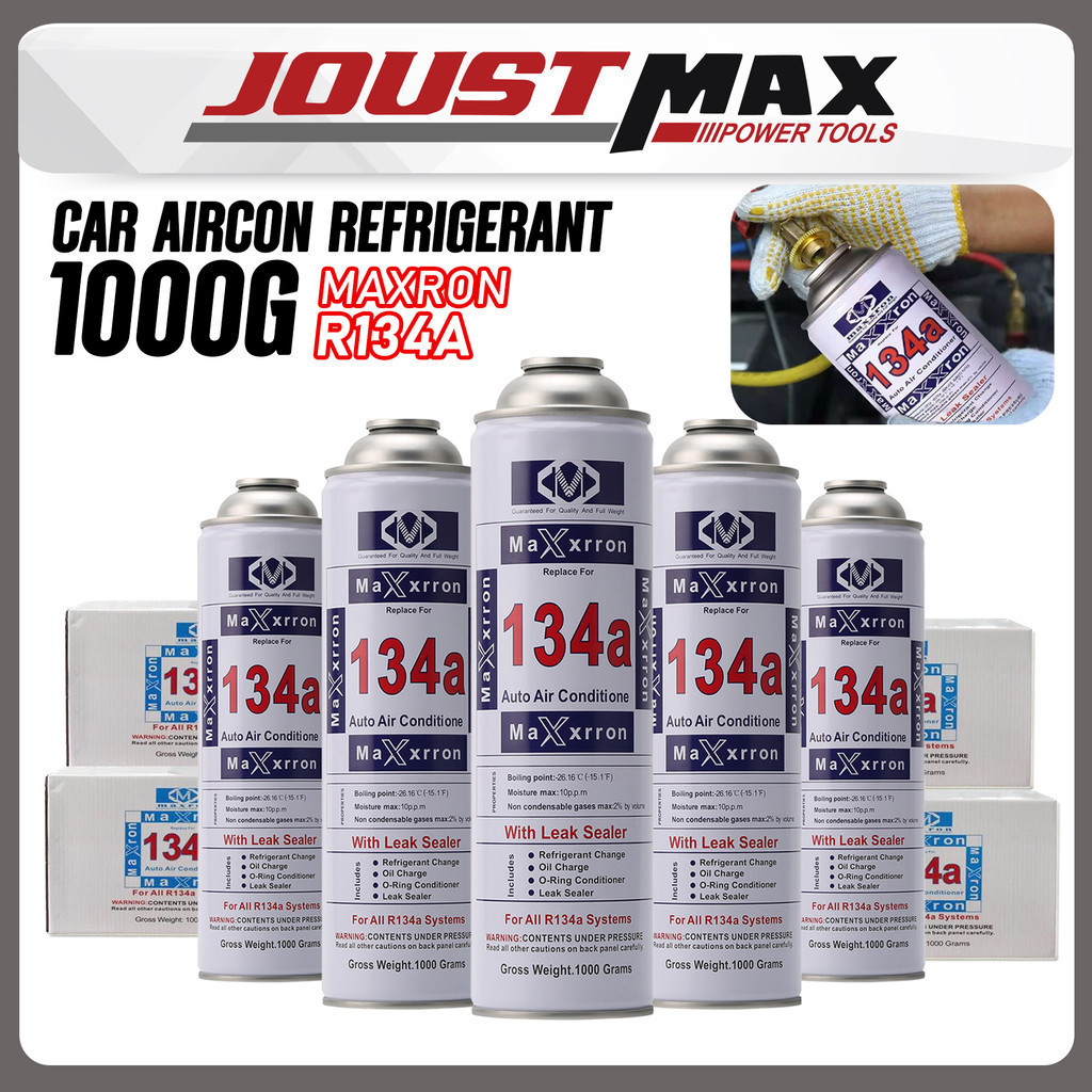 1000g MAXRON R-134A เครื่องปรับอากาศรถยนต์สารทําความเย็น Aircond Kereta Penyaman Udara สารทําความเย็