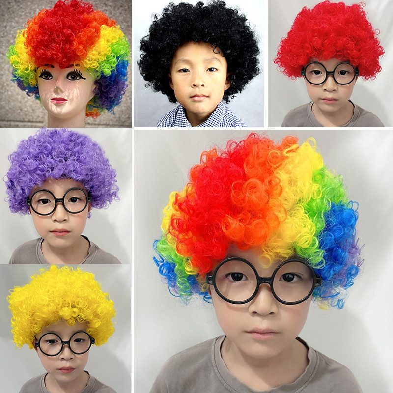 พร้อมส่ง❤️ วิกผมแฟนซี ทรงผมหยิก มีหลายสี เด็กโต-ผู้ใหญ่