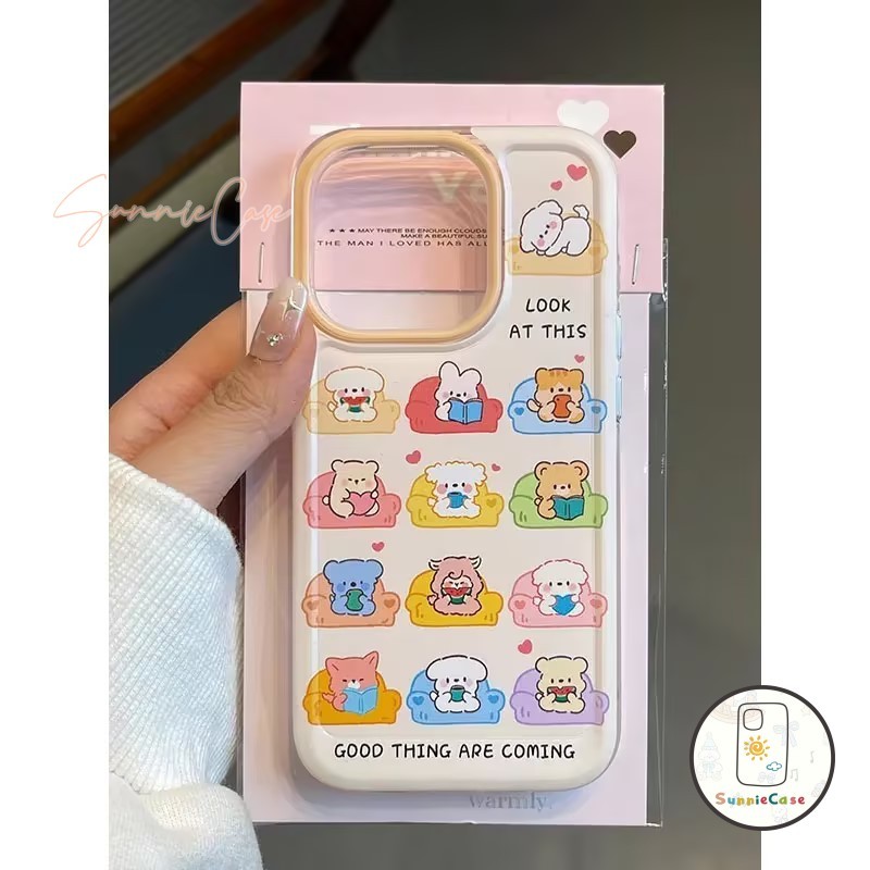 เคส Samsung A52 A51 A03 A33 A21s A10s A13 A20s A50 A02s A12 A52s A30 A32 หมากระต่ายน่ารักการ์ตูนหมีการ์ตูนดูเดิล เคส