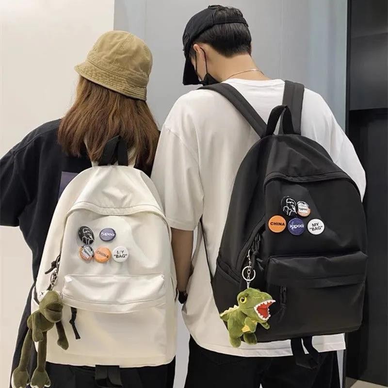 Zwt ถนนสวมกระเป๋าเป้สะพายหลังผู้ชายที่เรียบง่ายขนาดใหญ่-ความจุเดินทางกระเป๋าเป้สะพายหลังสบายๆญี่ปุ่นนักเรียนมัธยมต้นนักเรียนมัธยมวิทยา
