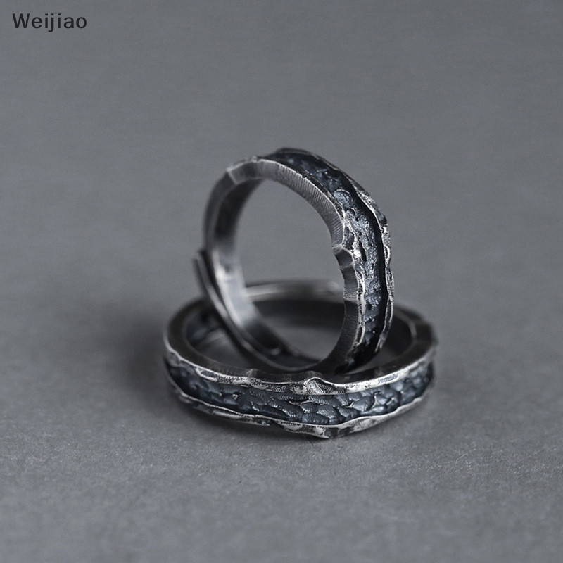 Weijiao% ใหม่ Abyss แหวนชายแหวนคู่ Handmade Retro Simple แหวนผู้ชายและผู้หญิง TH