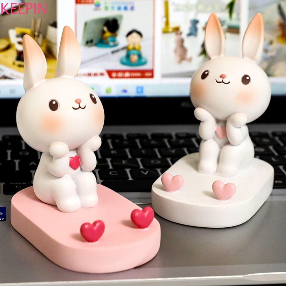 เก็บ ที่วางโทรศัพท์กระต่าย,ที่วางโทรศัพท์มือถือแมวกันลื่นเรซิน,ที่วางโทรศัพท์มือถือรูปปั้นอเนกประสงค์งานฝีมือ ทําเอง แมวโต๊ะวงเล็บขี้เกียจโต๊ะแท็บเ