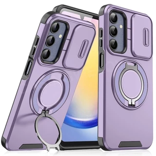 SAMSUNG เคสโทรศัพท์สําหรับSamsung Galaxy A57 A37 A17 A37 A27 A36 A26 A16 A55 A15 A56 LTE 4G 5Gเกราะกันกระแทกสไลด์Pushดึงเลนส์ป้องกันโทรศัพท์ปลอก 360 แหวนขาตั้งวงเล็บปกหลัง